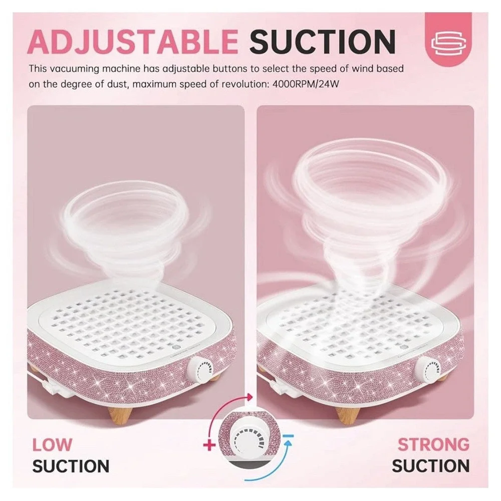 CHRISTINE SHELLY‎ G340 6000 RPM Nail Dust Collector Low Noise Pink New In Box